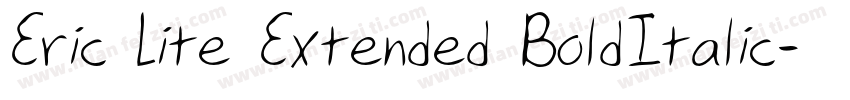Eric Lite Extended BoldItalic字体转换